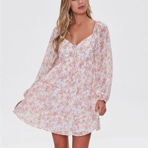 NWT Forever 21 Floral Print Mini Dress Size Small